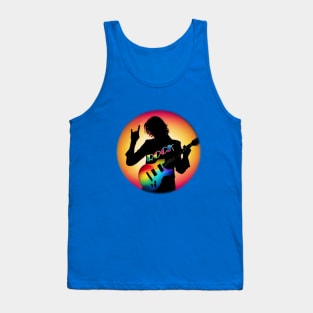 Silhouette Rock Guitarist Tank Top